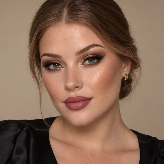 Party glam look on fair skin